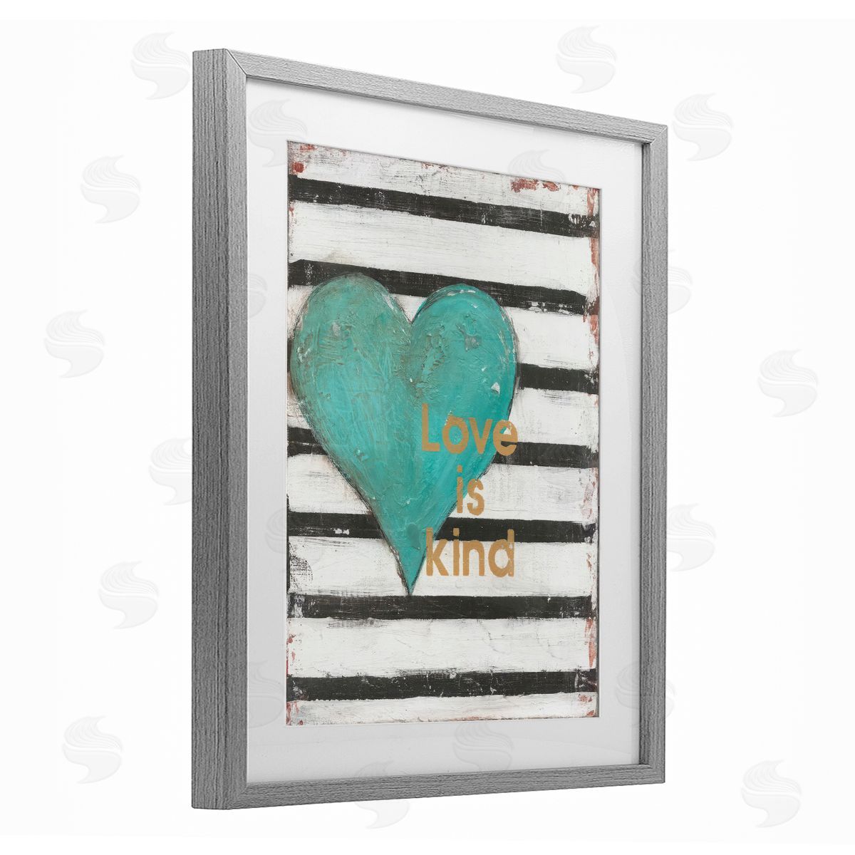 Cassandra Cushman Love Is Kind on Stripes Canvas Wall Art Print