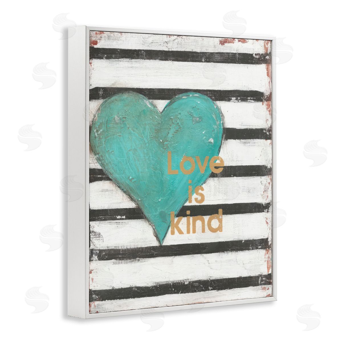 Cassandra Cushman Love Is Kind on Stripes Canvas Wall Art Print
