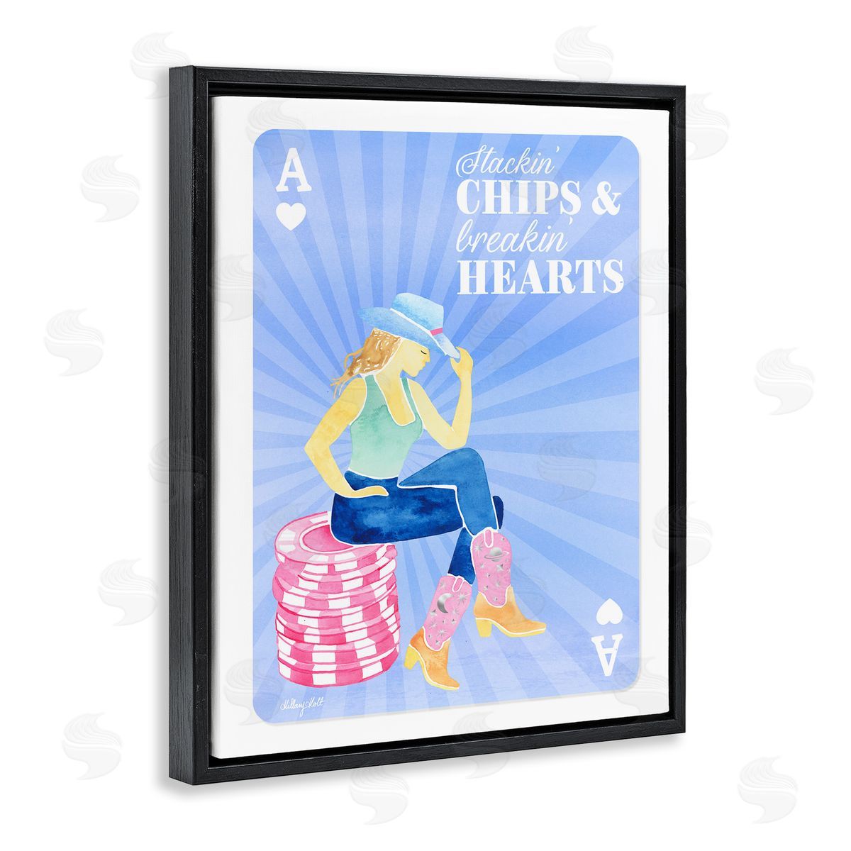 Hillary Holt Stackin' Chips And Breakin' Hearts Canvas Wall Art Print