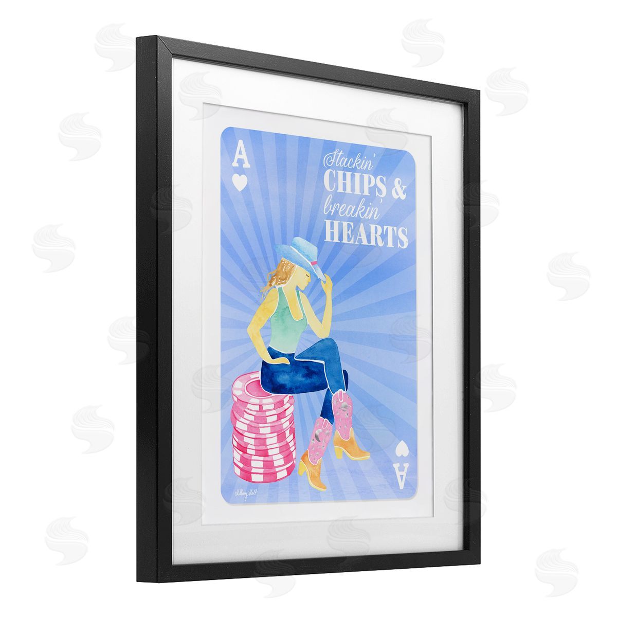 Hillary Holt Stackin' Chips And Breakin' Hearts Canvas Wall Art Print