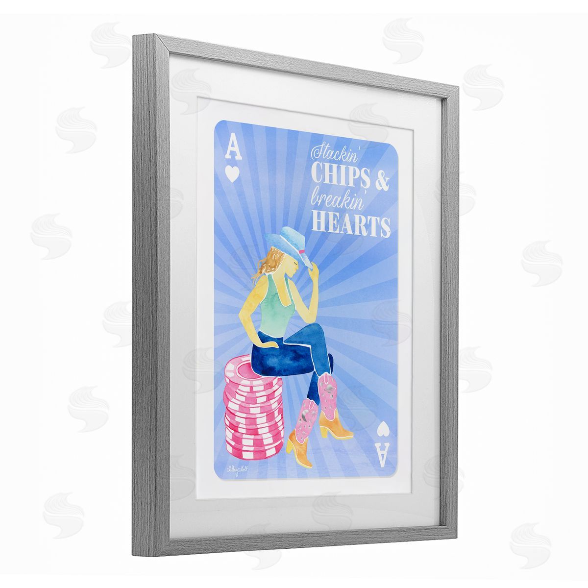 Hillary Holt Stackin' Chips And Breakin' Hearts Canvas Wall Art Print