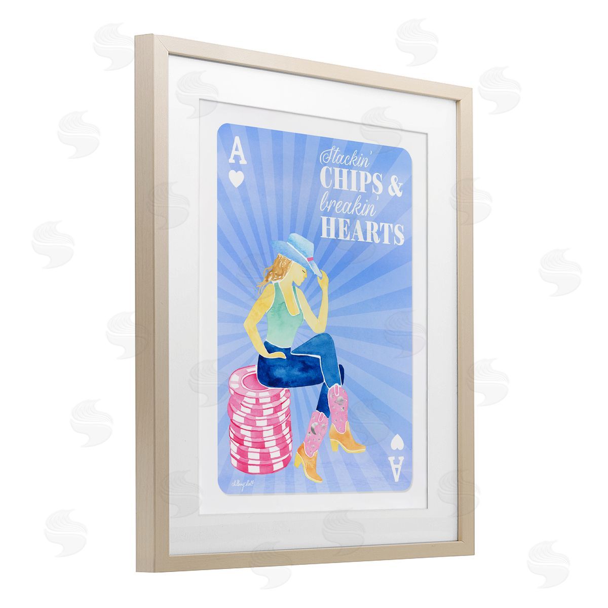 Hillary Holt Stackin' Chips And Breakin' Hearts Canvas Wall Art Print