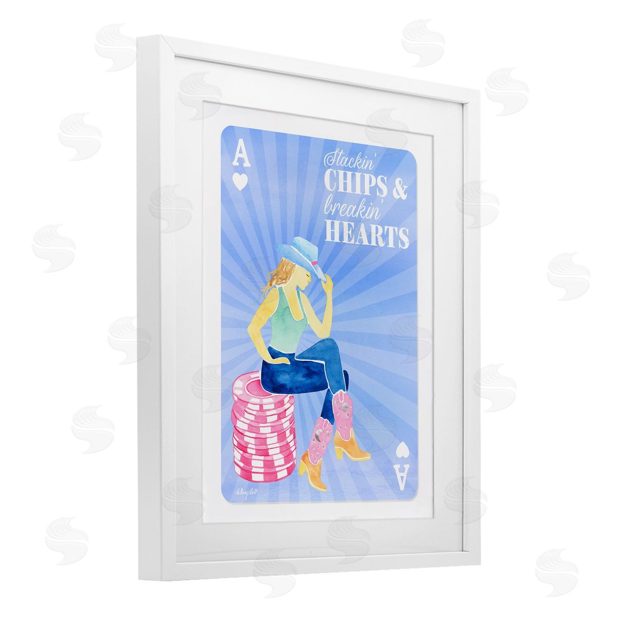 Hillary Holt Stackin' Chips And Breakin' Hearts Canvas Wall Art Print