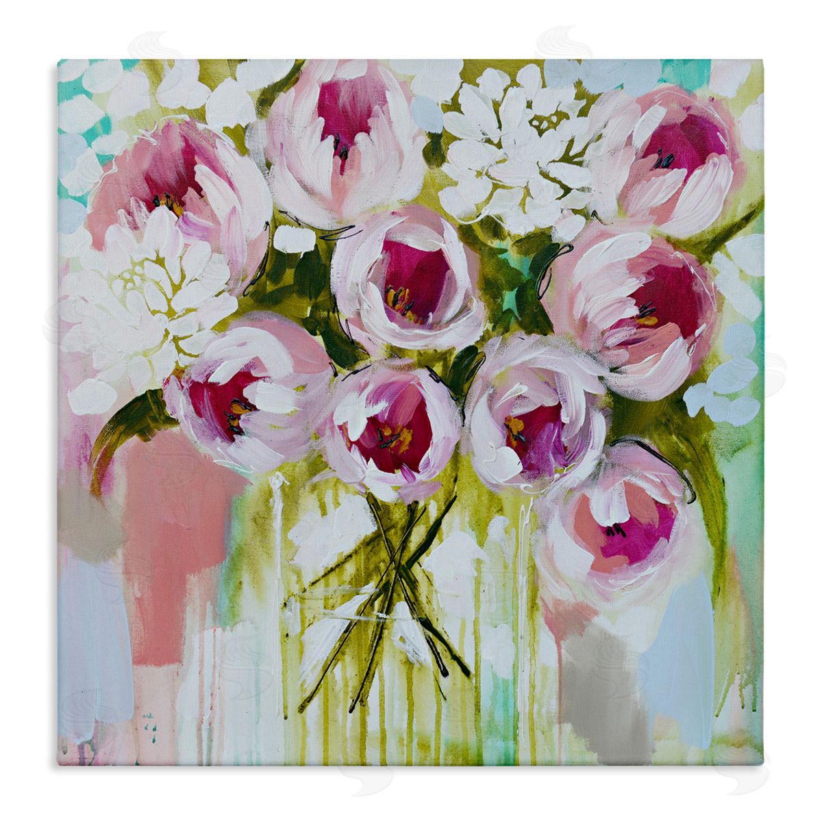 Amanda Brooks Abstract Peony Cluster Canvas Wall Art Print