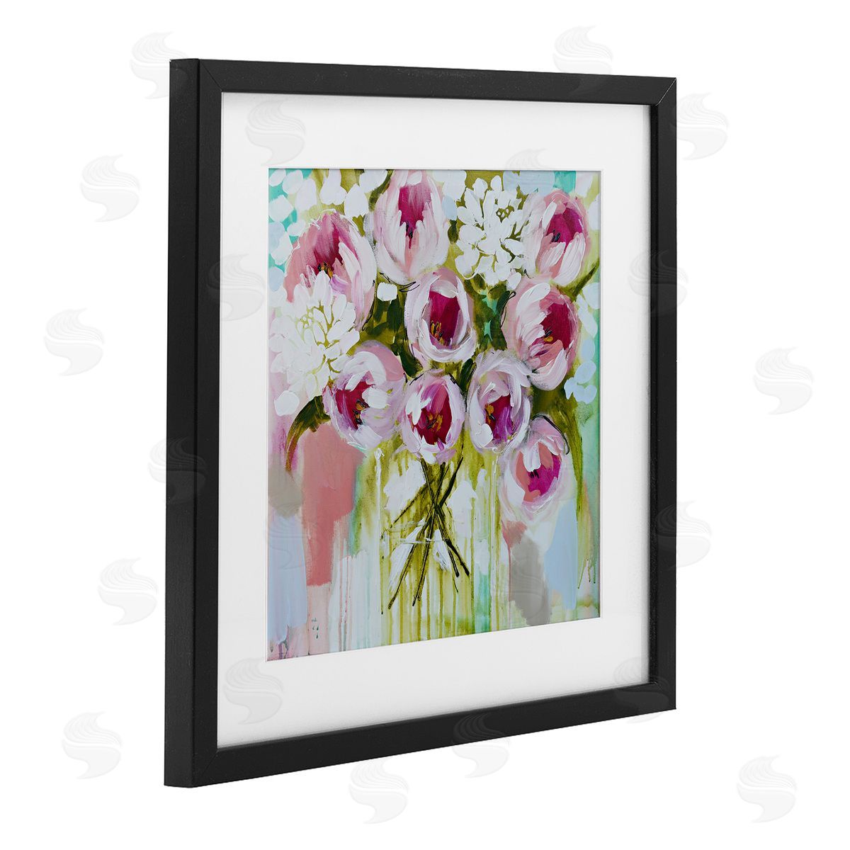 Amanda Brooks Abstract Peony Cluster Canvas Wall Art Print