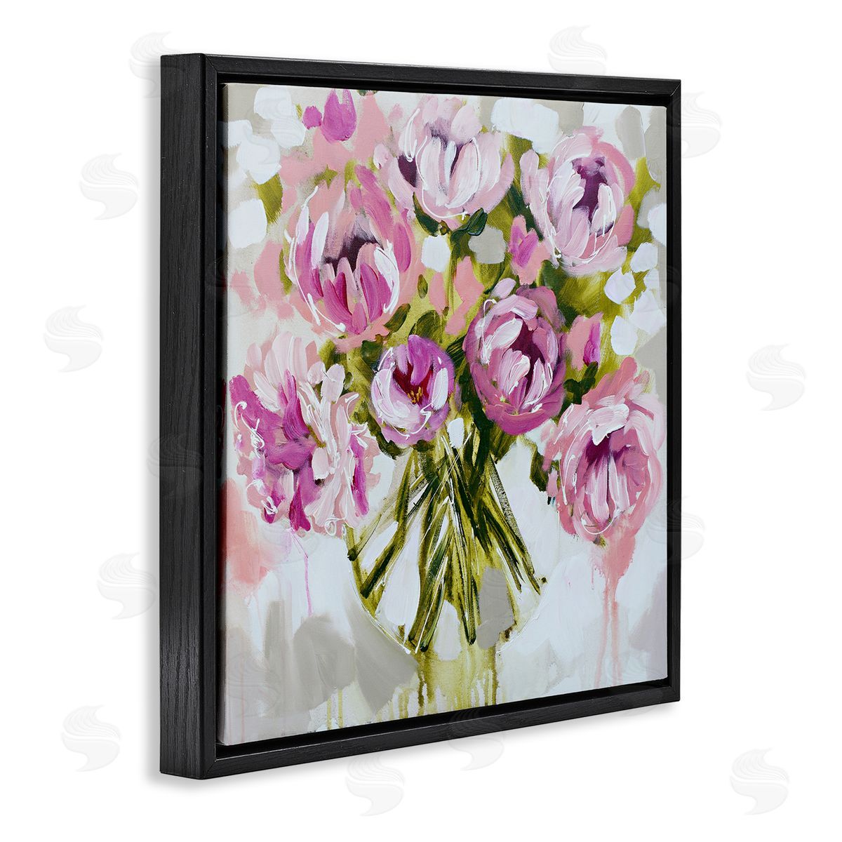 Amanda Brooks Bundle Of Daubed Peonies Canvas Wall Art Print