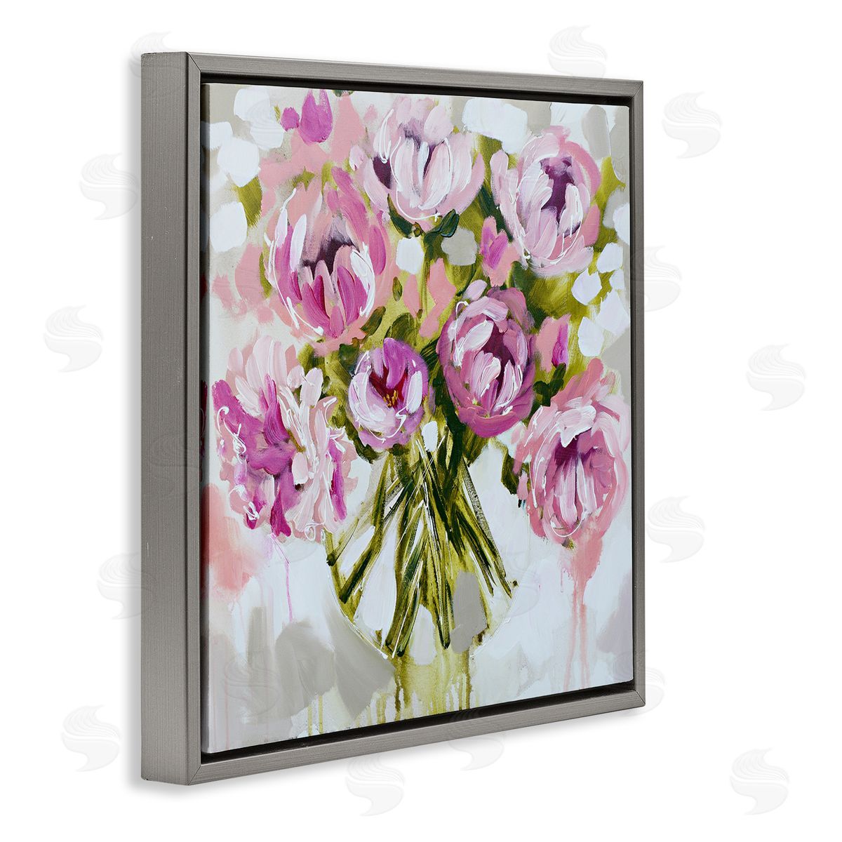 Amanda Brooks Bundle Of Daubed Peonies Canvas Wall Art Print