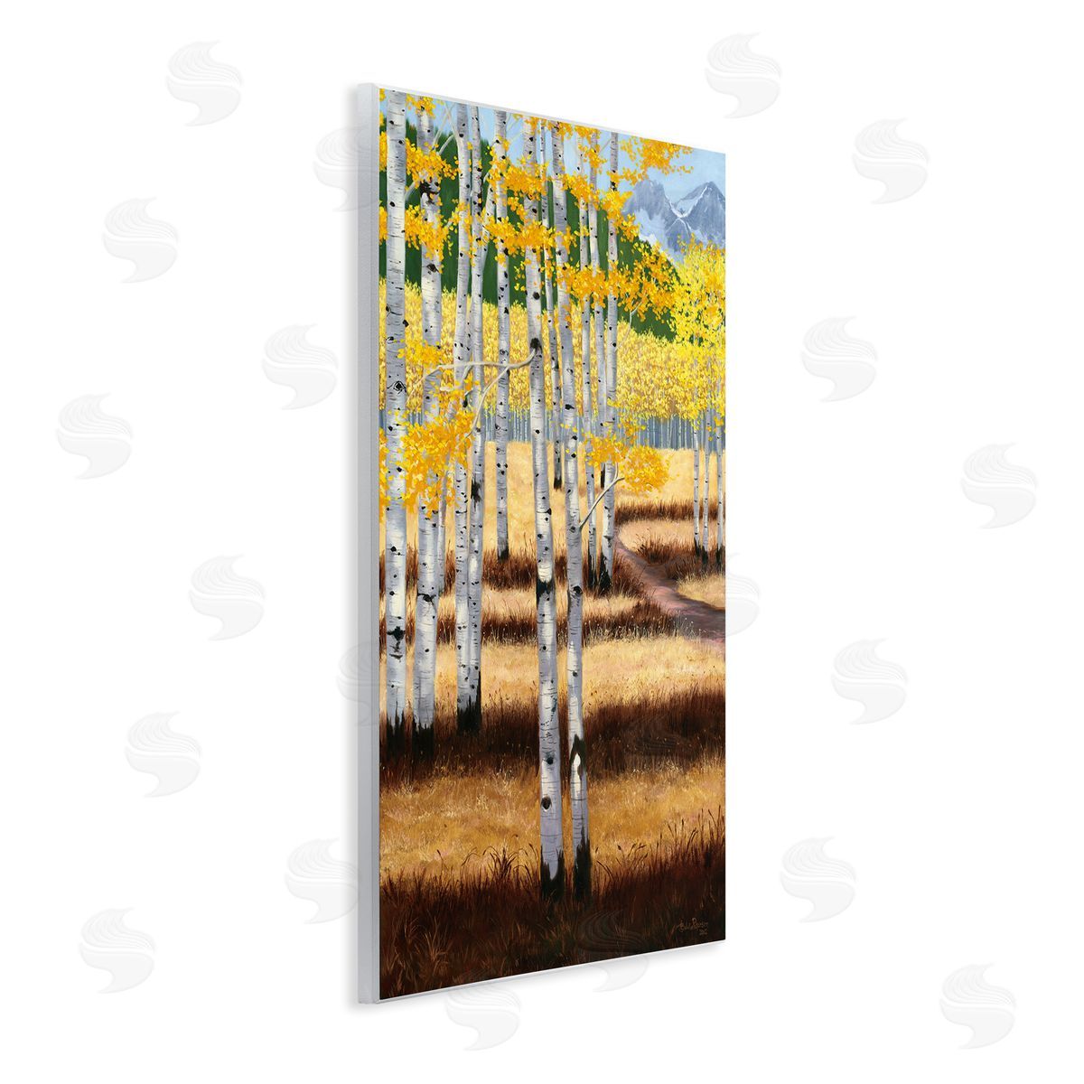 Julie Peterson Autumn Birch Trees Field Canvas Wall Art Print