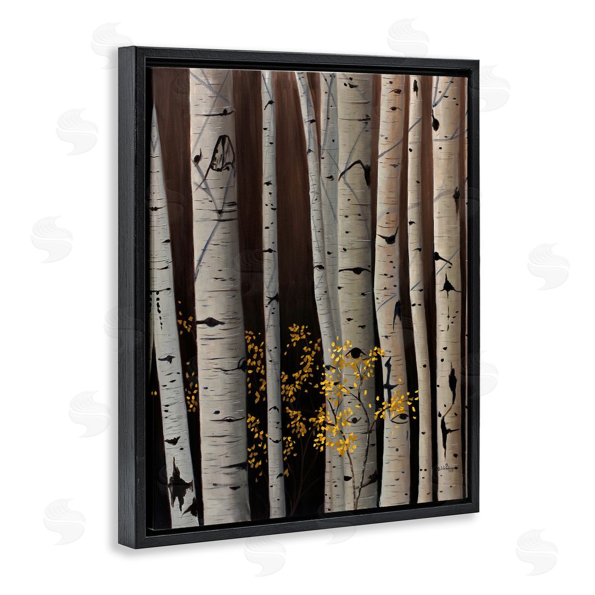 Julie Peterson Autumnal Birch Tree Trunks Canvas Wall Art Print