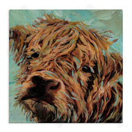 Wani Pasion | Highland Cattle on Green