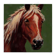 Wani Pasion | Modern Horse on Green