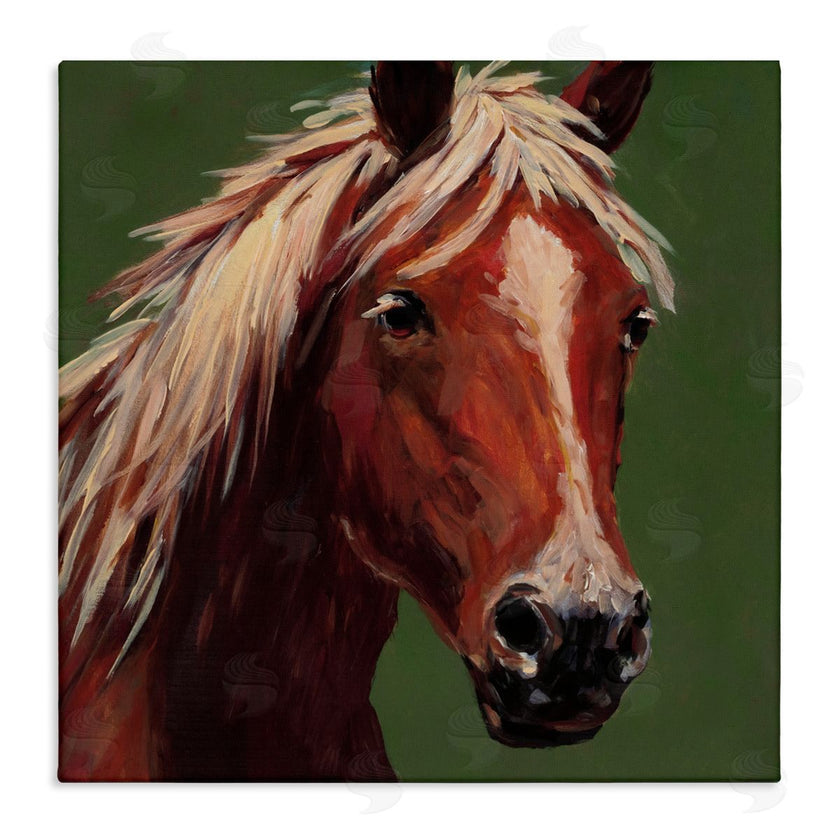 Wani Pasion | Modern Horse on Green