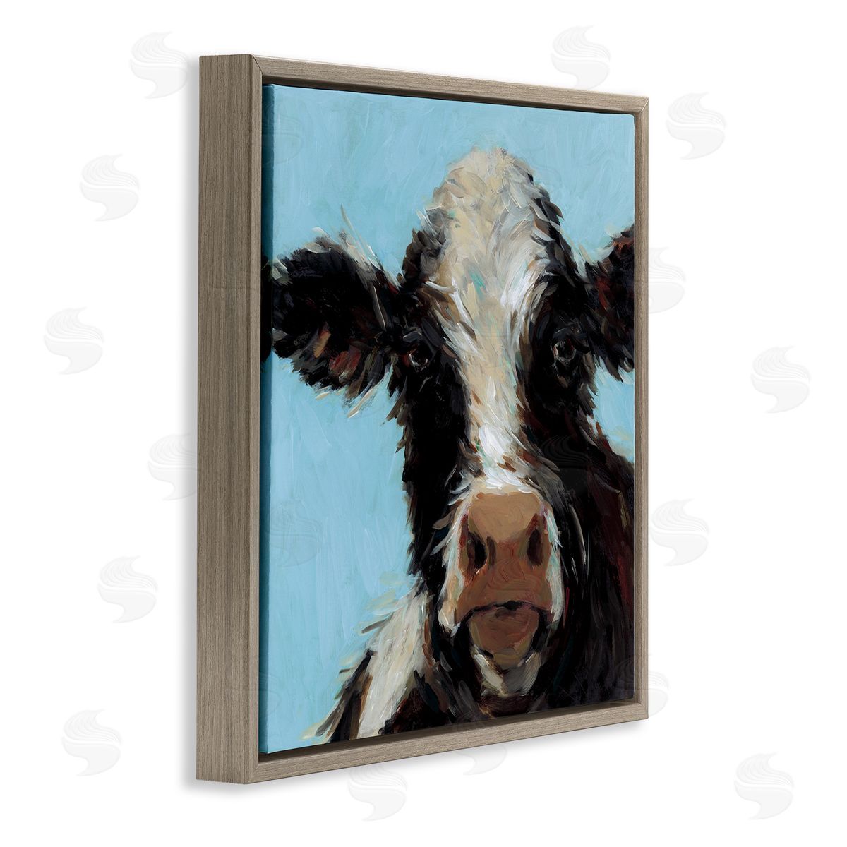 Wani Pasion Cow with Wispy Hair Canvas Wall Art Print