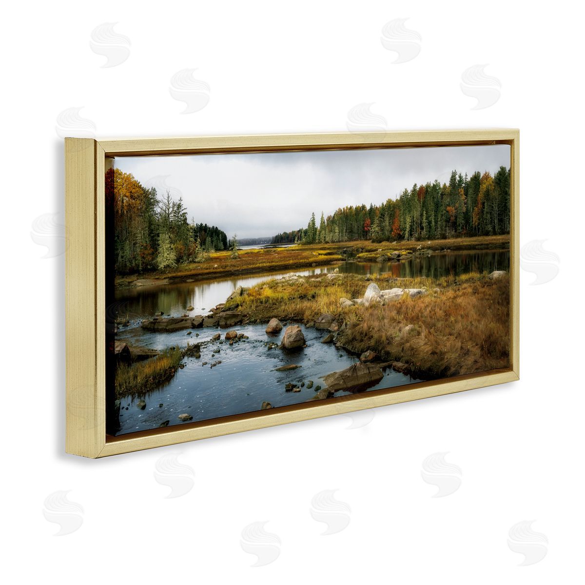 D. Burt Low Tide River View Canvas Wall Art Print