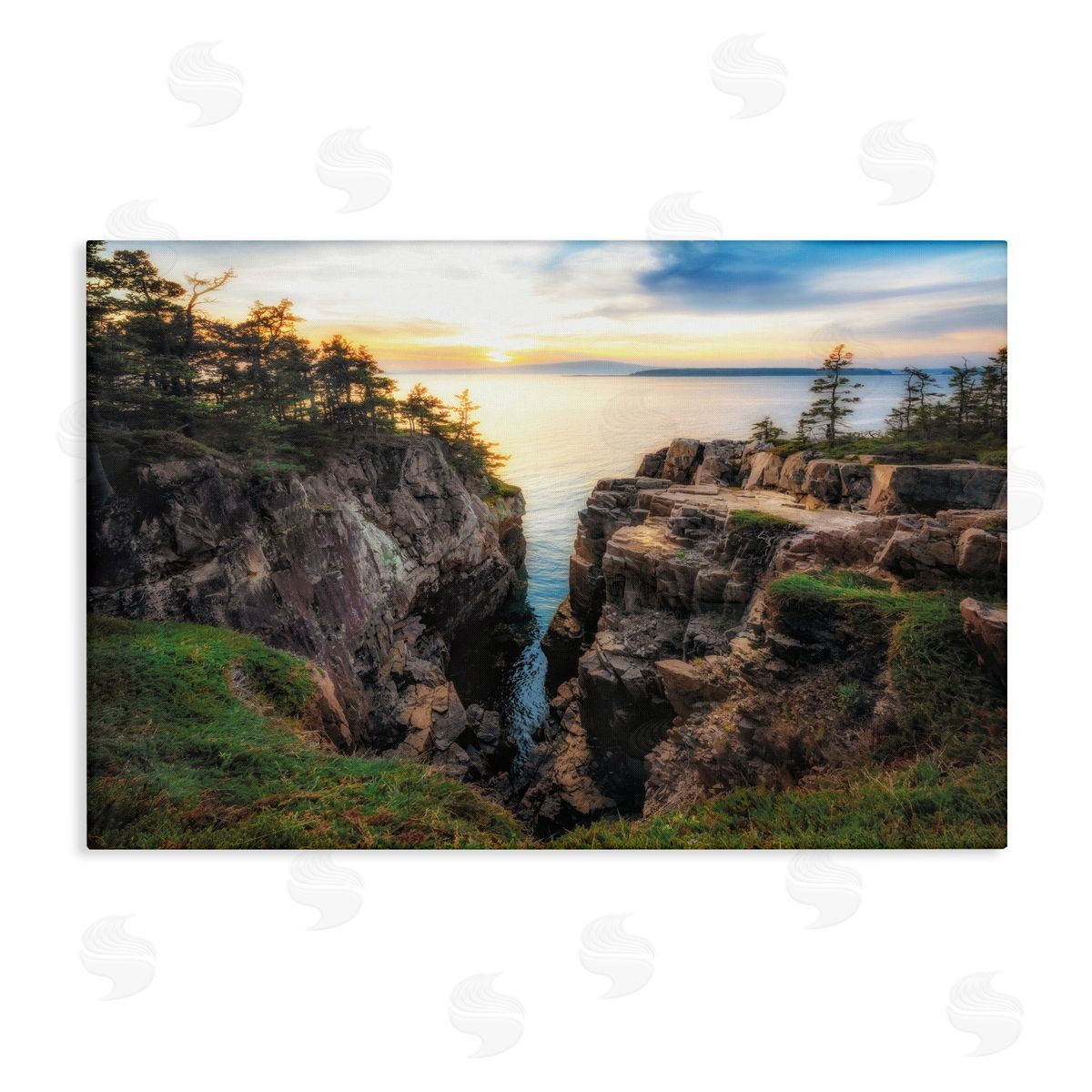 D. Burt Raven's Nest Cliff Landscape Canvas Wall Art Print
