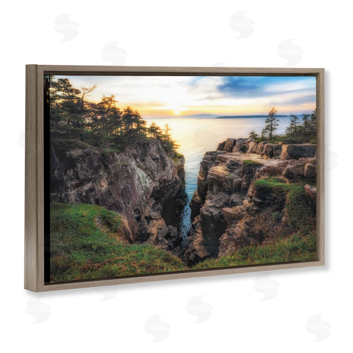 D. Burt Raven's Nest Cliff Landscape Canvas Wall Art Print