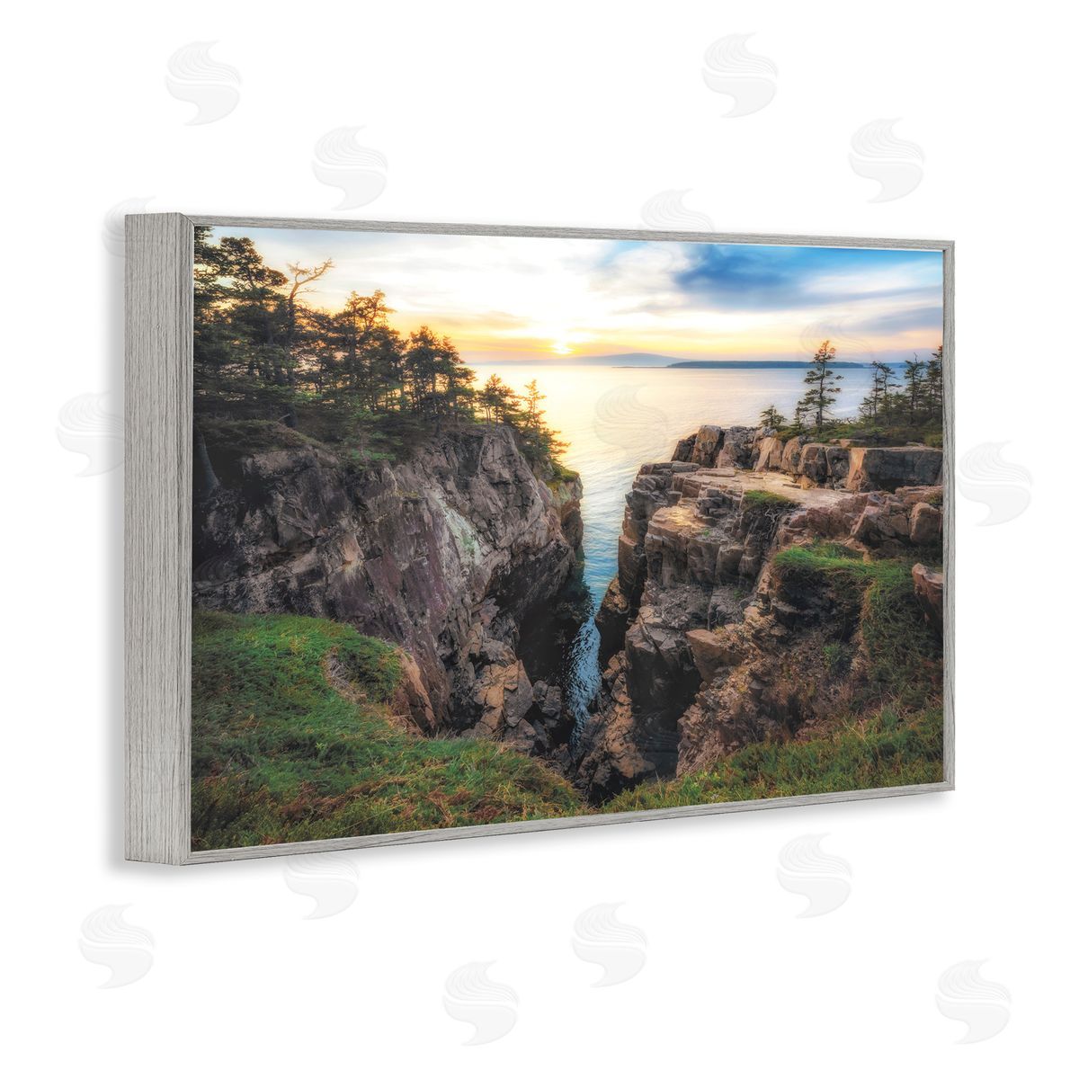 D. Burt Raven's Nest Cliff Landscape Canvas Wall Art Print