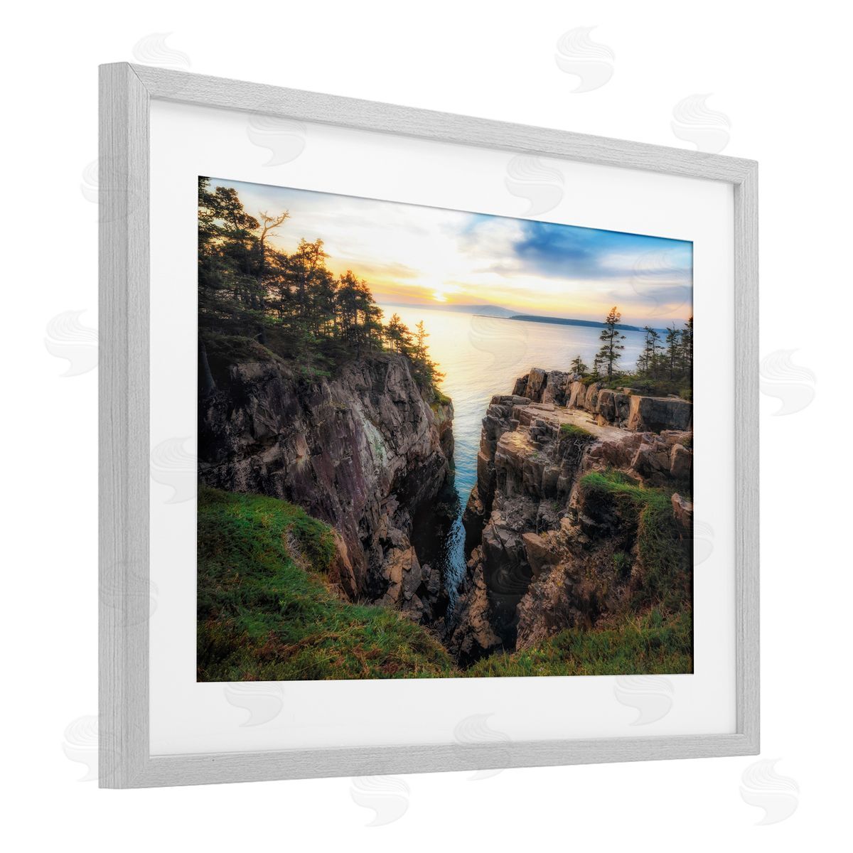 D. Burt Raven's Nest Cliff Landscape Canvas Wall Art Print