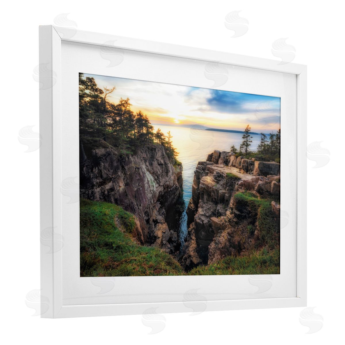 D. Burt Raven's Nest Cliff Landscape Canvas Wall Art Print