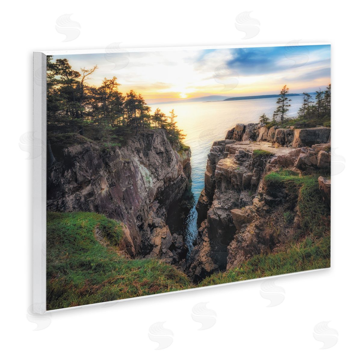 D. Burt Raven's Nest Cliff Landscape Canvas Wall Art Print