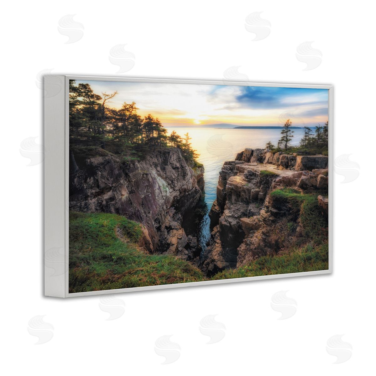 D. Burt Raven's Nest Cliff Landscape Canvas Wall Art Print