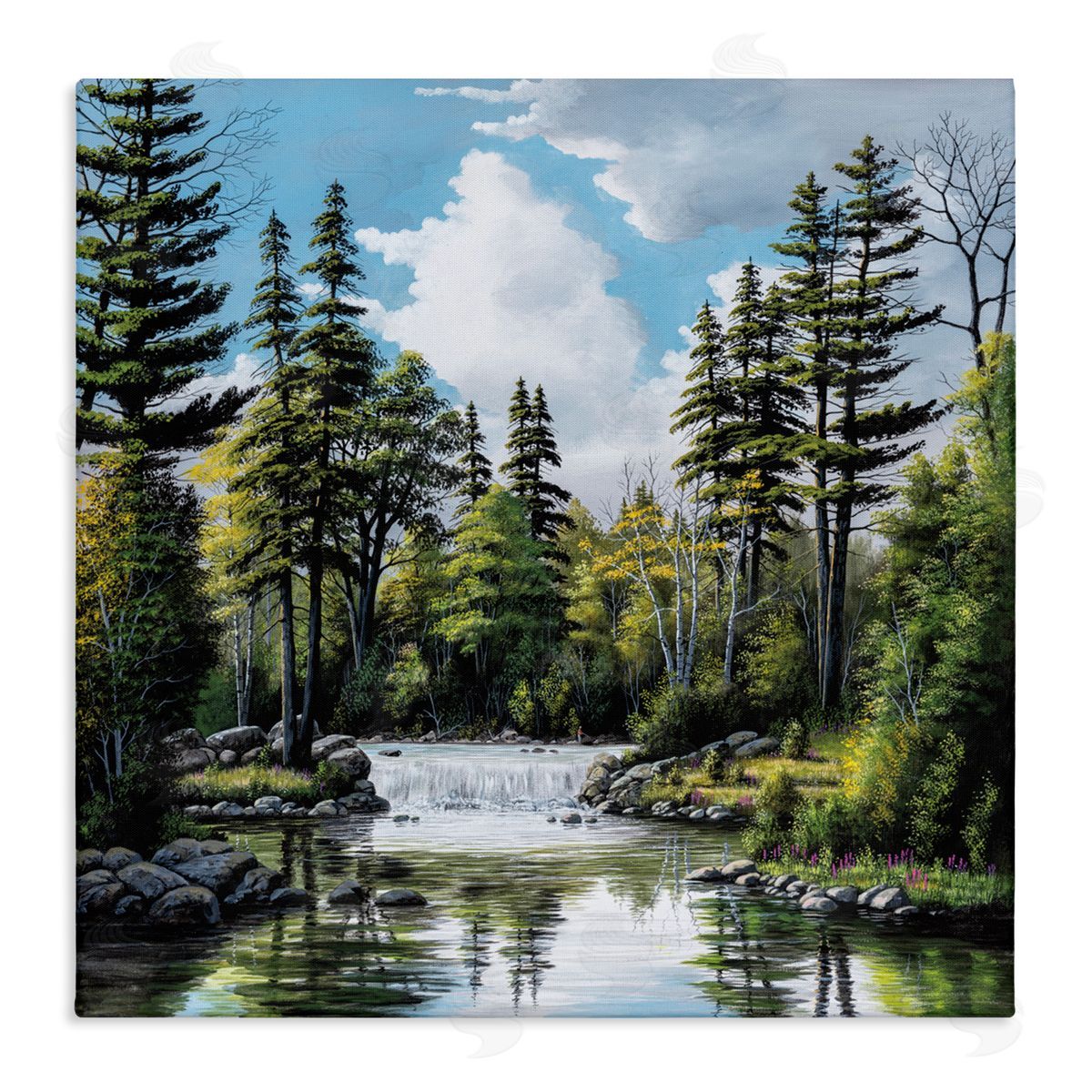Bill Saunders Before The Falls Landscape Canvas Wall Art Print