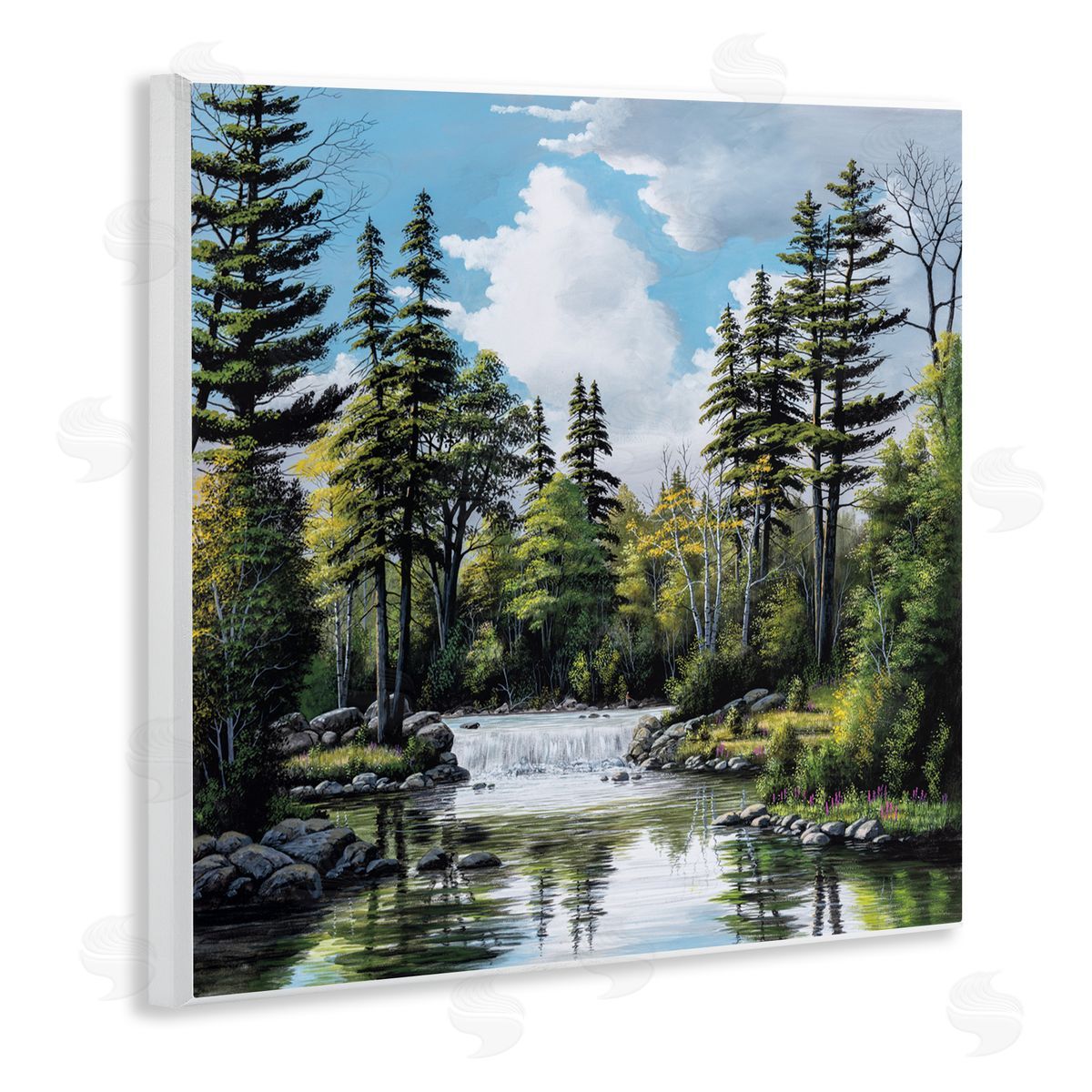 Bill Saunders Before The Falls Landscape Canvas Wall Art Print