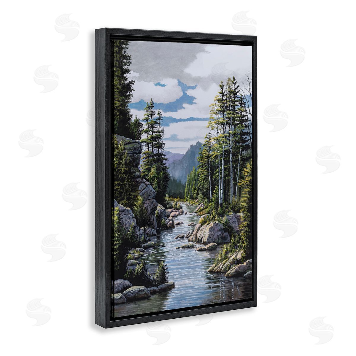 Bill Saunders Alone In The Stream Canvas Wall Art Print