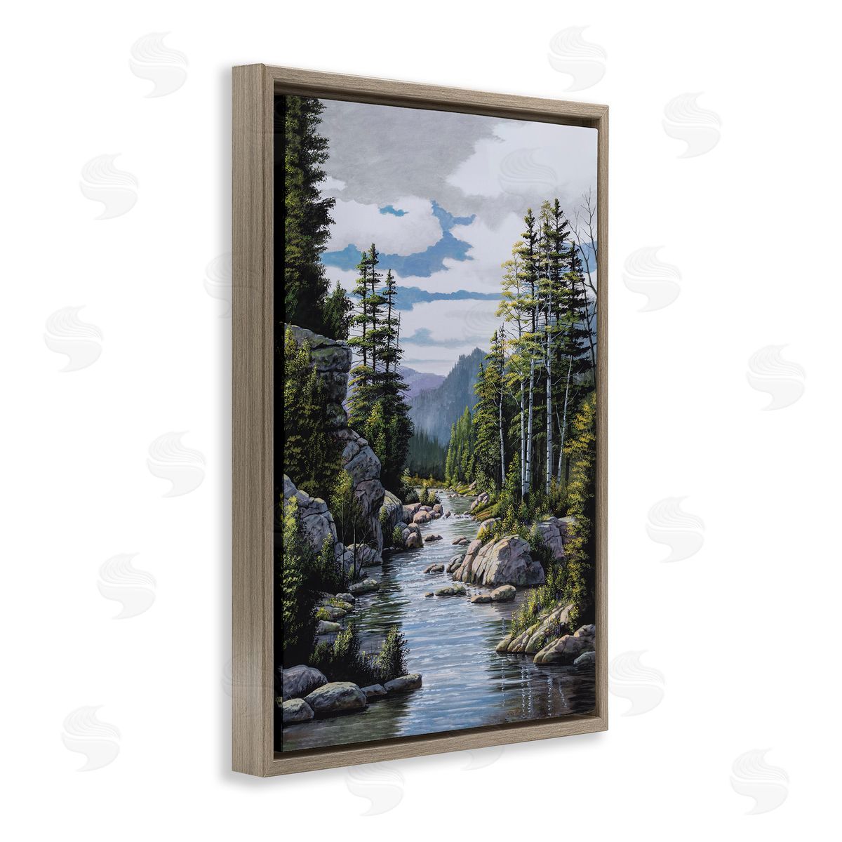 Bill Saunders Alone In The Stream Canvas Wall Art Print