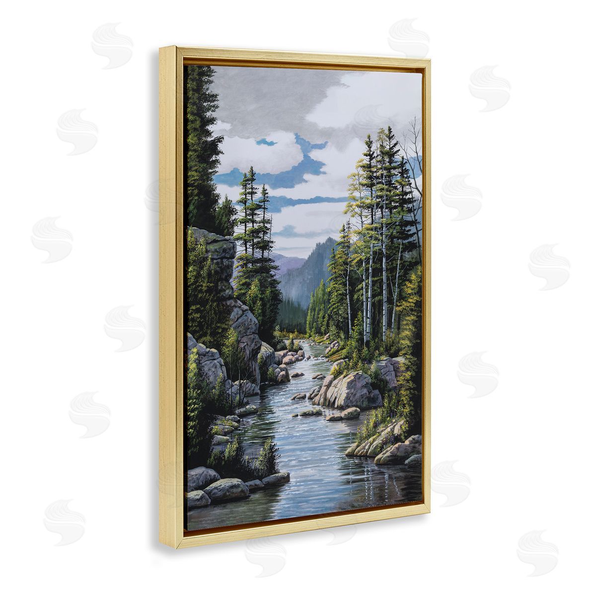 Bill Saunders Alone In The Stream Canvas Wall Art Print