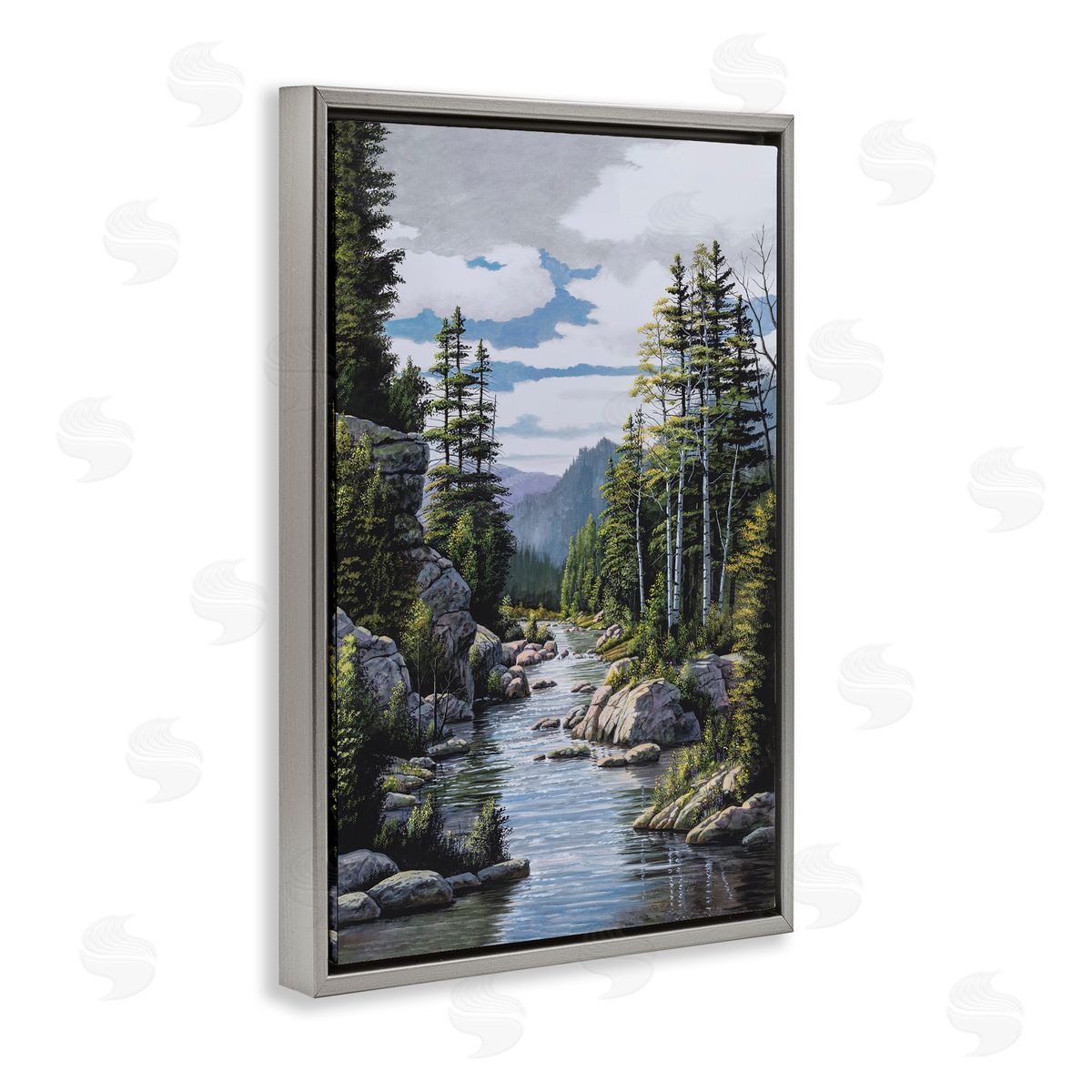 Bill Saunders Alone In The Stream Canvas Wall Art Print
