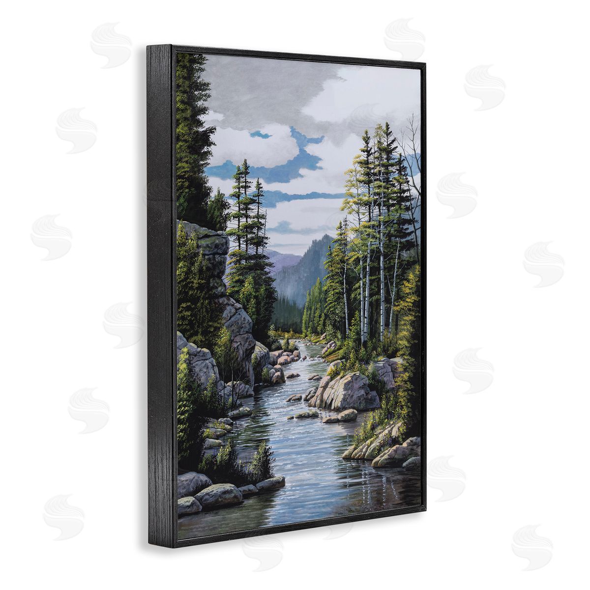 Bill Saunders Alone In The Stream Canvas Wall Art Print