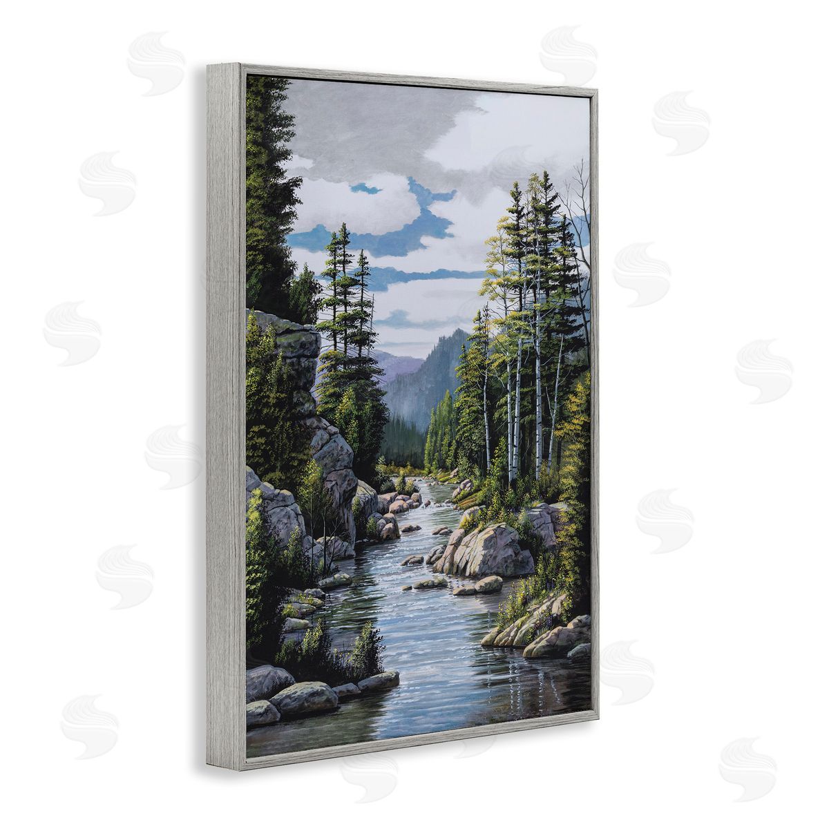 Bill Saunders Alone In The Stream Canvas Wall Art Print