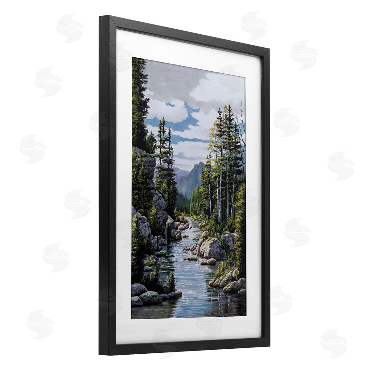 Bill Saunders Alone In The Stream Canvas Wall Art Print