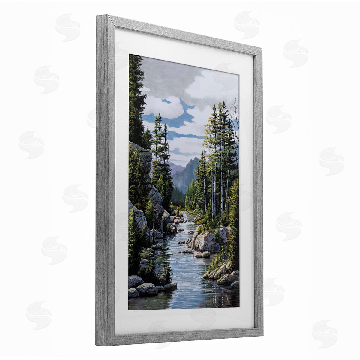 Bill Saunders Alone In The Stream Canvas Wall Art Print