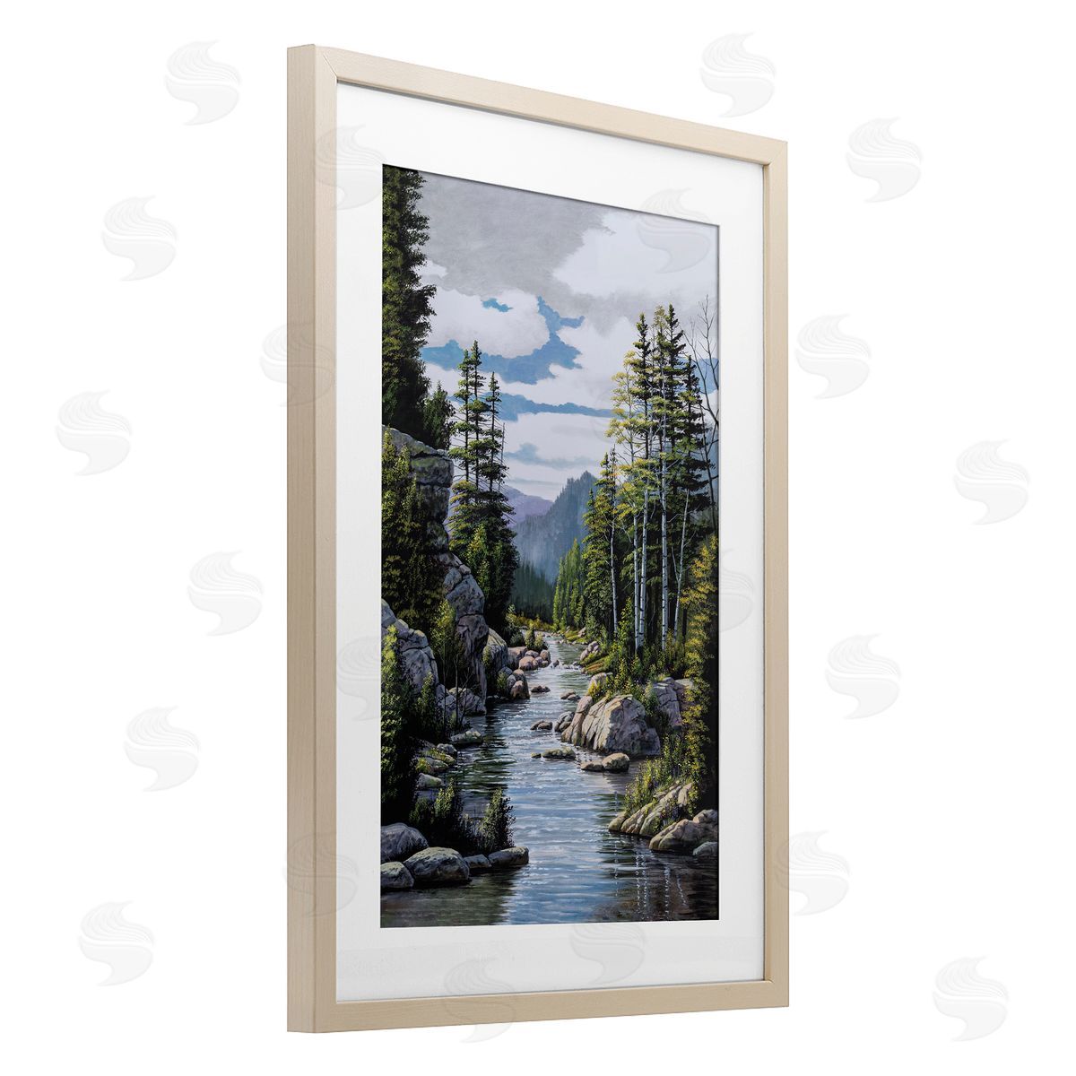 Bill Saunders Alone In The Stream Canvas Wall Art Print