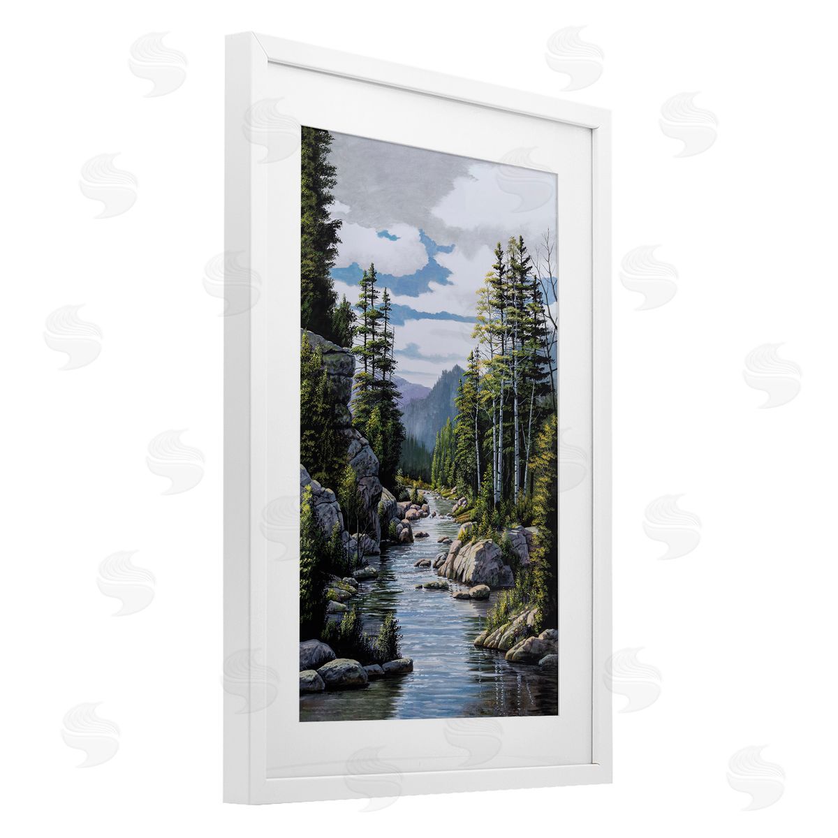 Bill Saunders Alone In The Stream Canvas Wall Art Print