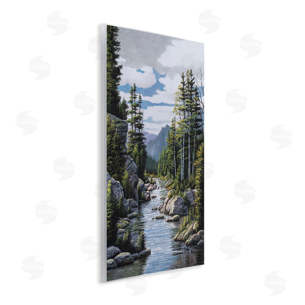 Bill Saunders Alone In The Stream Canvas Wall Art Print