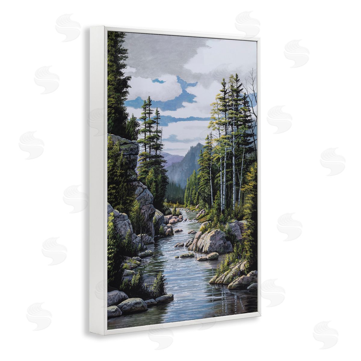 Bill Saunders Alone In The Stream Canvas Wall Art Print