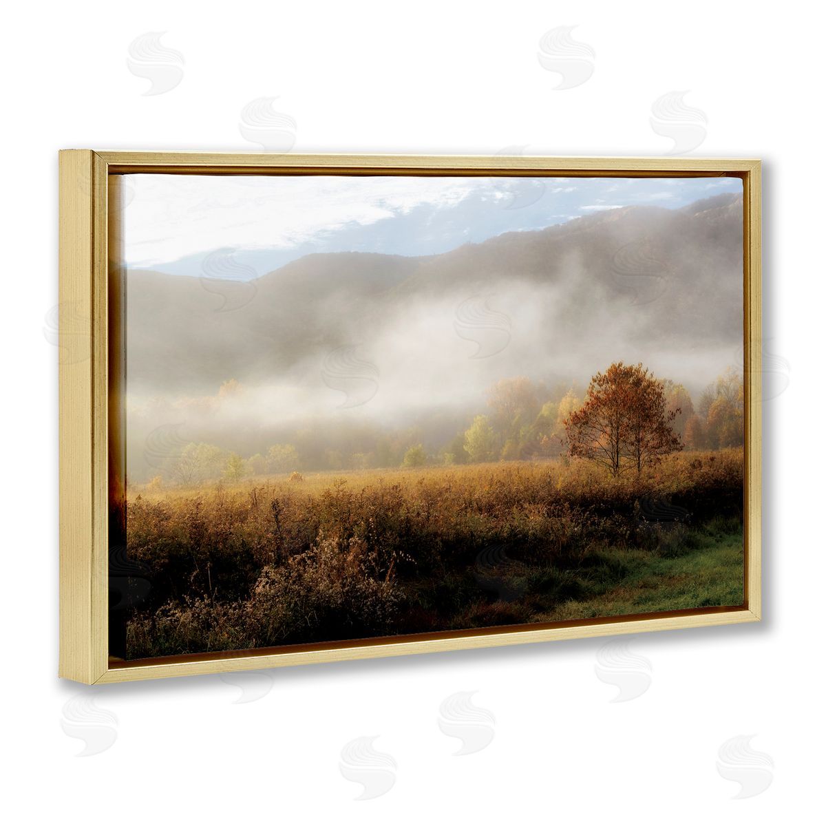 D. Burt Lifting Fog over Nature Canvas Wall Art Print