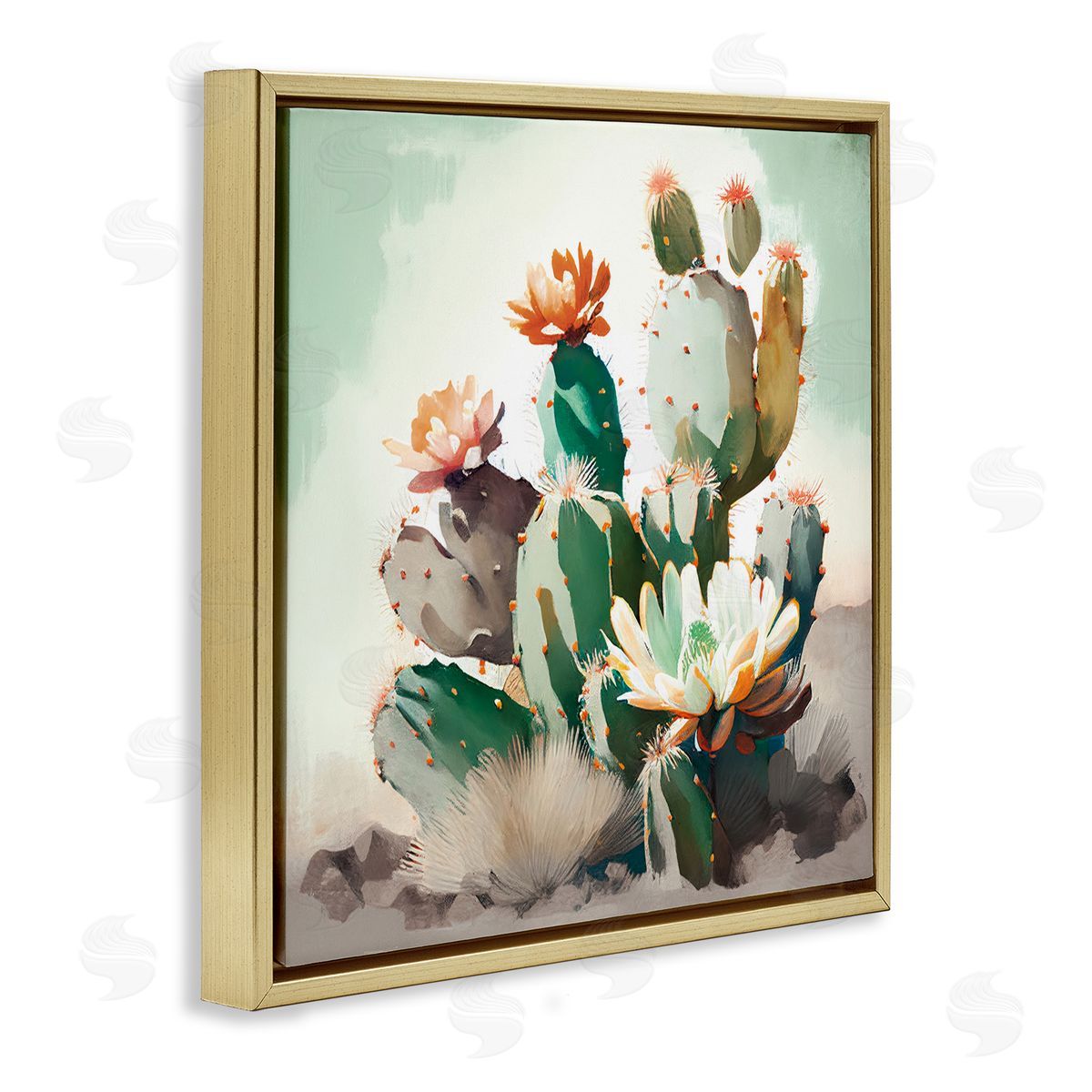 Titan Turner Desert Blooms in Vivid Tones Canvas Wall Art Print