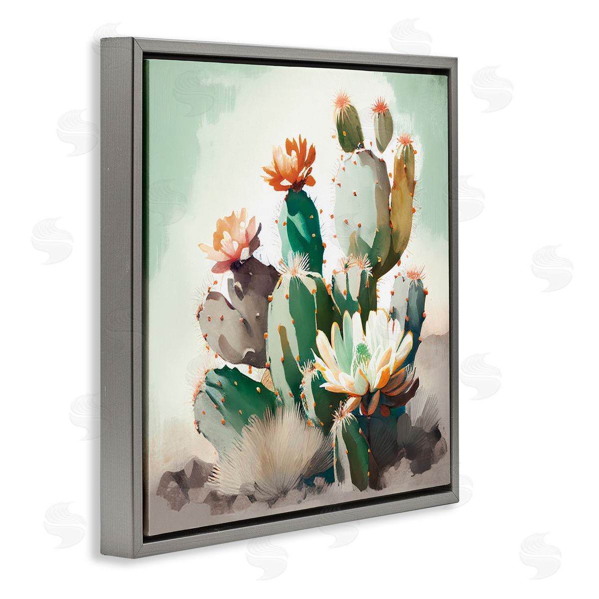 Titan Turner Desert Blooms in Vivid Tones Canvas Wall Art Print