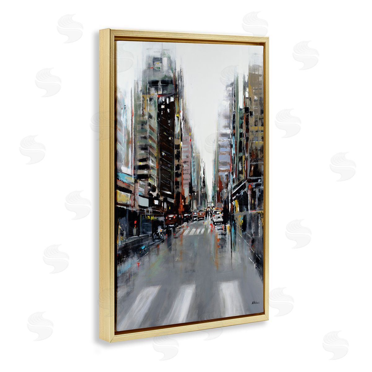 Aziz Kadmiri La Ville Cityscape Canvas Wall Art Print