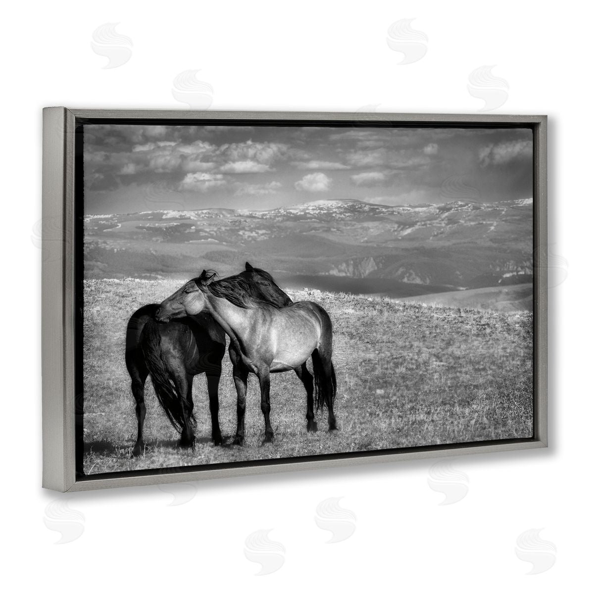 Wendy Caro Focused Horse Duo Canvas Wall Art Print