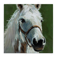 Wani Pasion | White Horse on Green