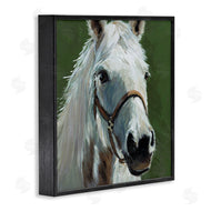 Wani Pasion | White Horse on Green