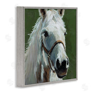 Wani Pasion | White Horse on Green
