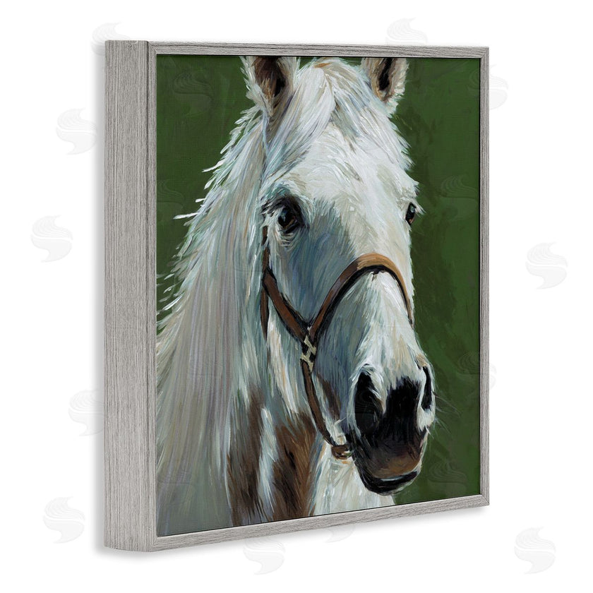 Wani Pasion | White Horse on Green