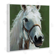 Wani Pasion | White Horse on Green