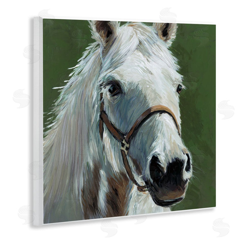 Wani Pasion | White Horse on Green